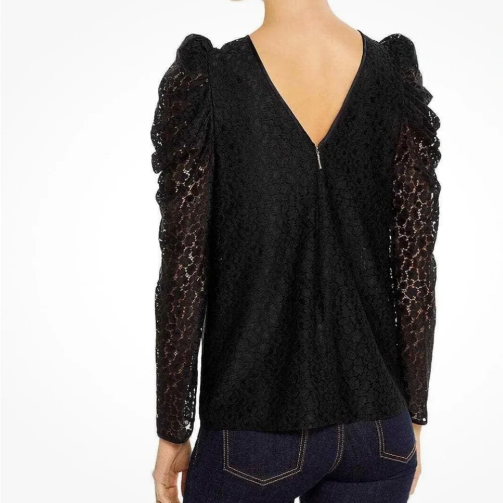 Kate Spade New York Flora Lace Puff Sleeve Blouse Size 14